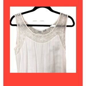 Sharon White Womens Maxi Dress Lined Embroidered Angel Fairy Romantic Coquette L